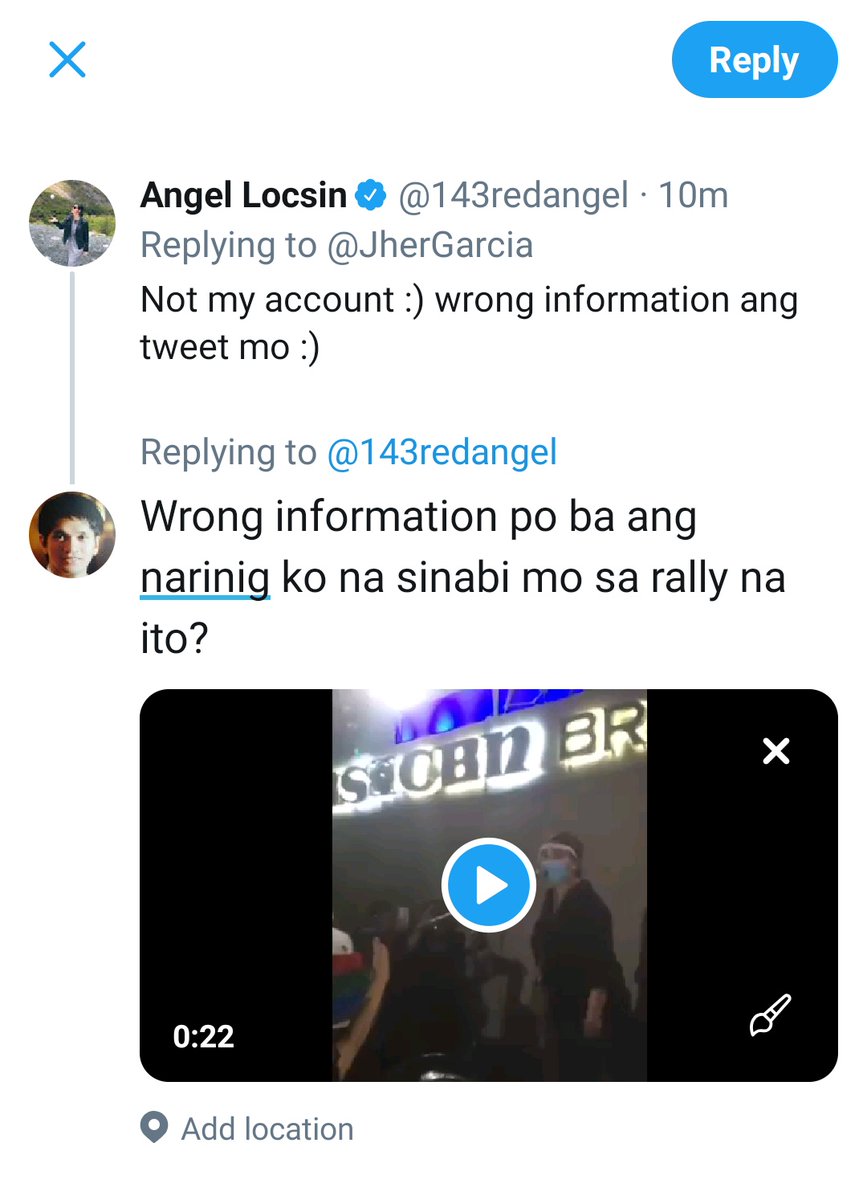 JherGarcia's tweet photo. Wrong information na sabihin,

"Nag-delete si @143redangel ng post."

Dahil hindi naman kasi niya account (sa Facebook)* yung naka-post at deleted ng post (na sinagot ni @SuziDoctolero)*

*Mine

Yan po ang pagliliwanag sa akin ni Ms. Angel Locsin.

#ProtectAngelLocsinAtAllCost👇 https://t.co/su1Pl7Emcr