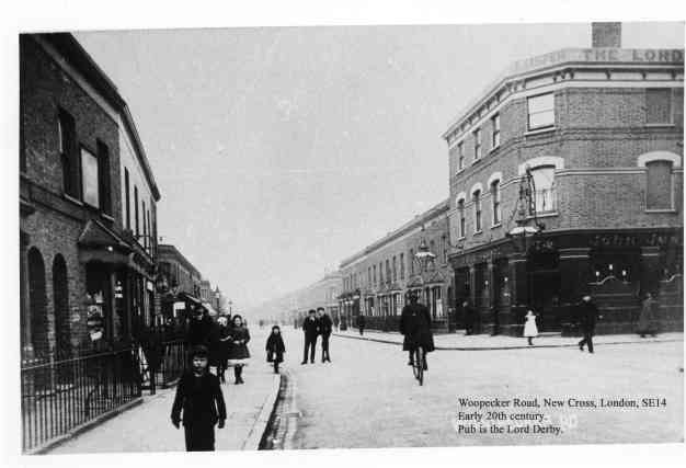 Down Woodpecker Road. But, Woodpecker Road isn't really a road any more, it's much better than that. A pedestrian walk way which takes you from Fordham Park to Folkestone Gardens.Historical photo from  @soxgnasher