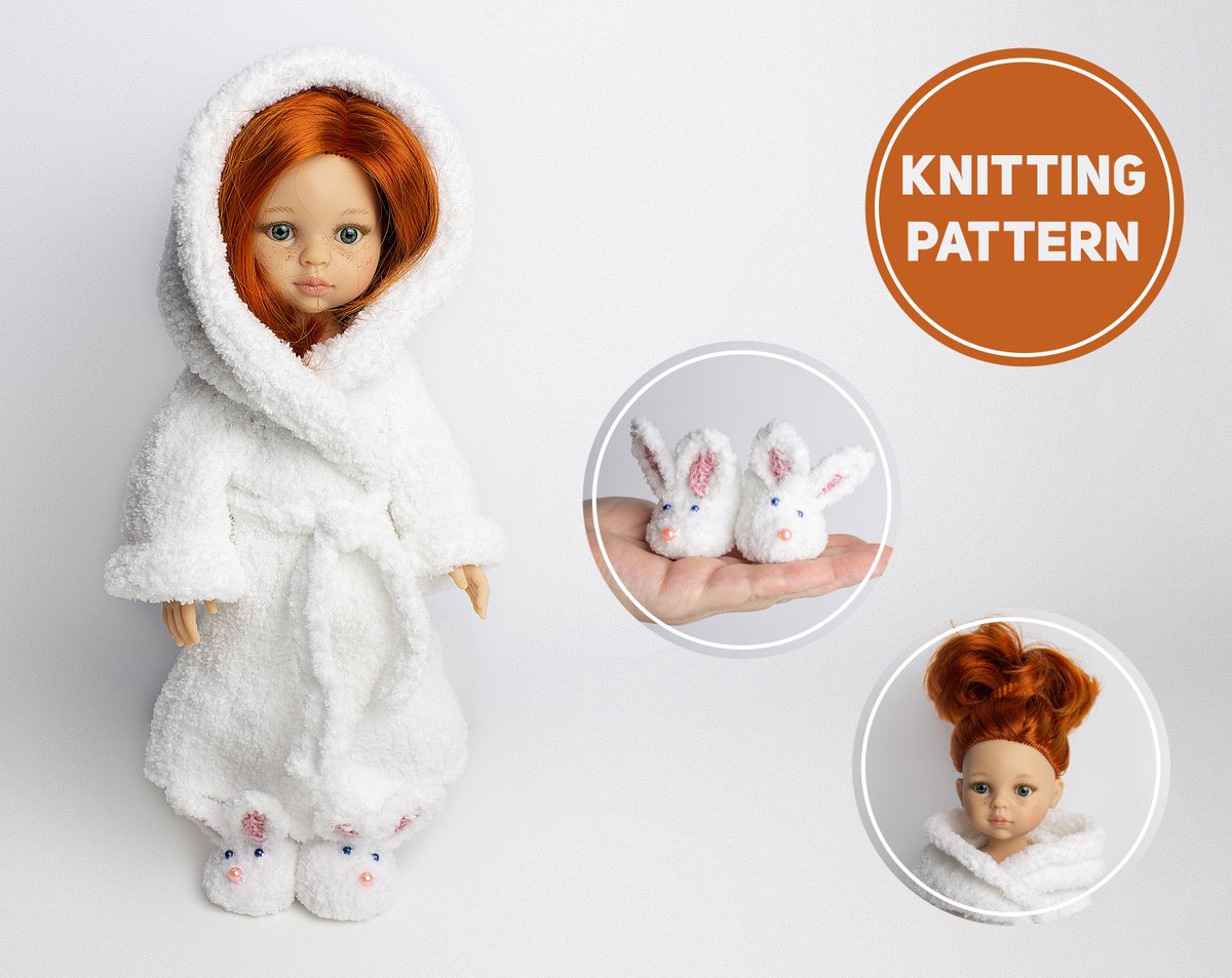 IKhoroshaeva's tweet photo. Excited to share the latest addition to my #etsy shop: Paola Doll Bathrobe & Slippers Knitting Pattern, Paola Reina Clothes Set, 1/6 Doll Outfit Pattern PDF in ENGLISH https://t.co/9XpcJA95Yz #birthday #christmas #knitting #knitteddollclothes #knitteddolloutfit #knitte https://t.co/QlOPZjCz1I