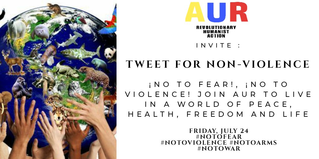 AUR_Argentina's tweet photo. Join AUR for a life without violence, to live from peace, health and freedom.
#yestolife #freedom #notoarms #notofear #notowar #AUR https://t.co/UXjVu6JBBg