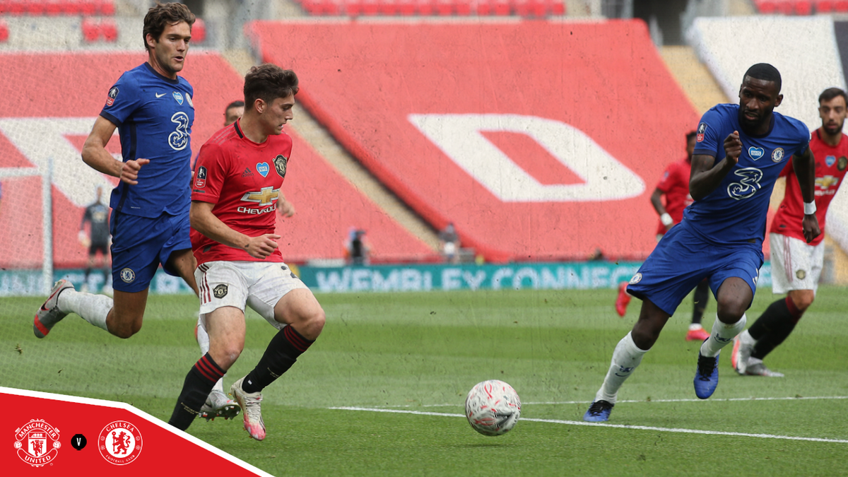 DStvUganda's tweet photo. Chelsea to play Arsenal in the #facupfinal !
FT | Manchester United 1:3 Chelsea.
#DStvLiveSportsIsBack #MUNCHE https://t.co/zzf9ig8Siq