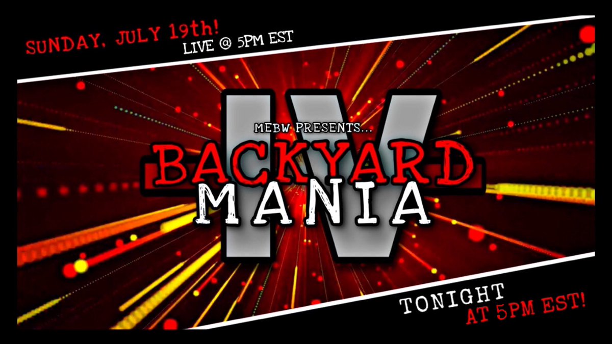 MEBW17's tweet photo. LIVE TONIGHT AT 5PM EST!!! #BackyardMania
LINK! - https://t.co/LLL2yEGqiW https://t.co/QgDRyL0vjq