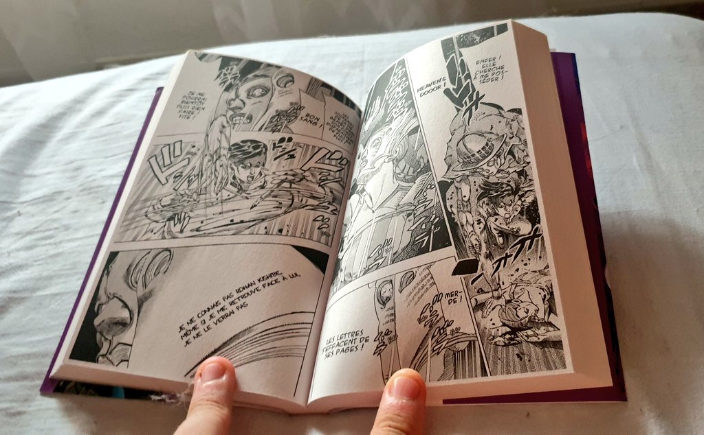 Osan0's tweet photo. Muy chula la edición francesa del primer volumen de las aventuras de Rohan Kishibe, personaje de Jojo's Bizarre Adventure. Nada que no se solucione a golpe de traductor de google :D #atope #jojoforever #rohankishibe #hirohikoaraki #jojosbizarreadventure https://t.co/s83EJBme7m