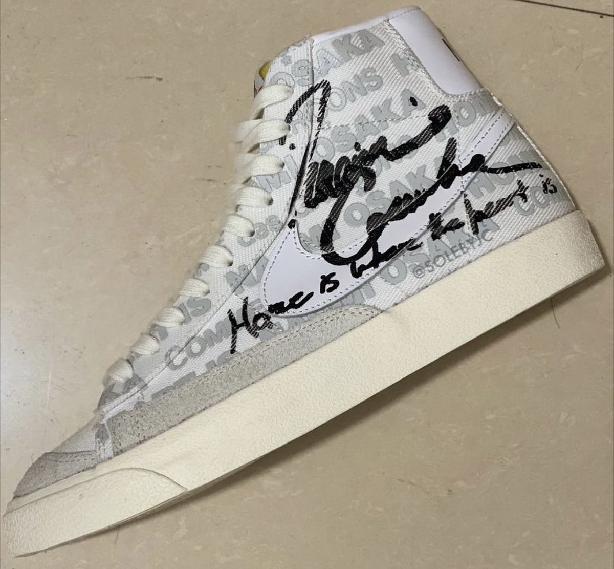 saint's tweet photo. Nike Blazer x Naomi Osaka 🎾 

Coming soon. https://t.co/fAbOsbhYVG