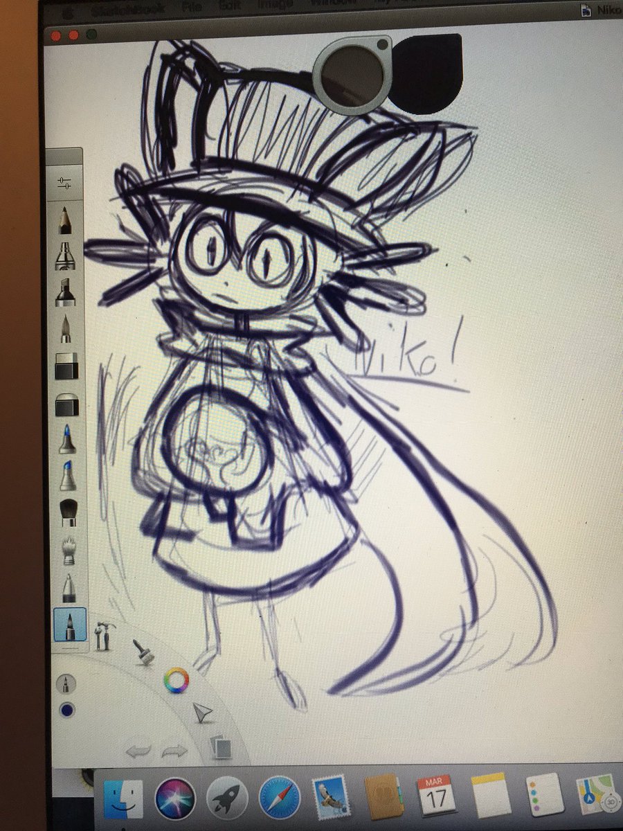 Somebodyisw's tweet photo. Oneshot, Niko. It’s a sketch from a while back. https://t.co/H7G92HcE8P