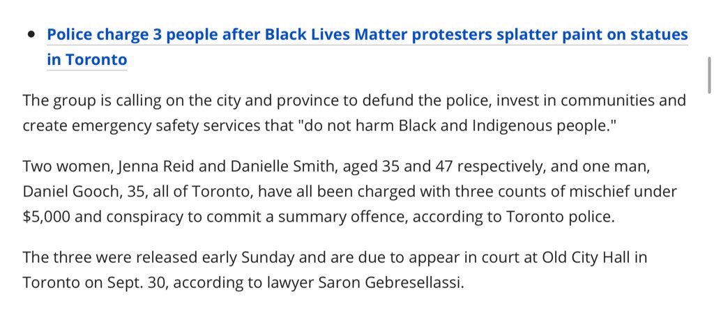 Will  @CP24  @CBCNews  @CBCToronto  @CTVToronto  @CTVNews even mention that 1 of 3  #BLMToronto protesters arrested & charged is a music teacher at  @tdsb? Just curious cuz you’d think that would be news right!? Parents might want to know.  @jrwilcox_cs  @TDSBDirector  @shelleylaskin