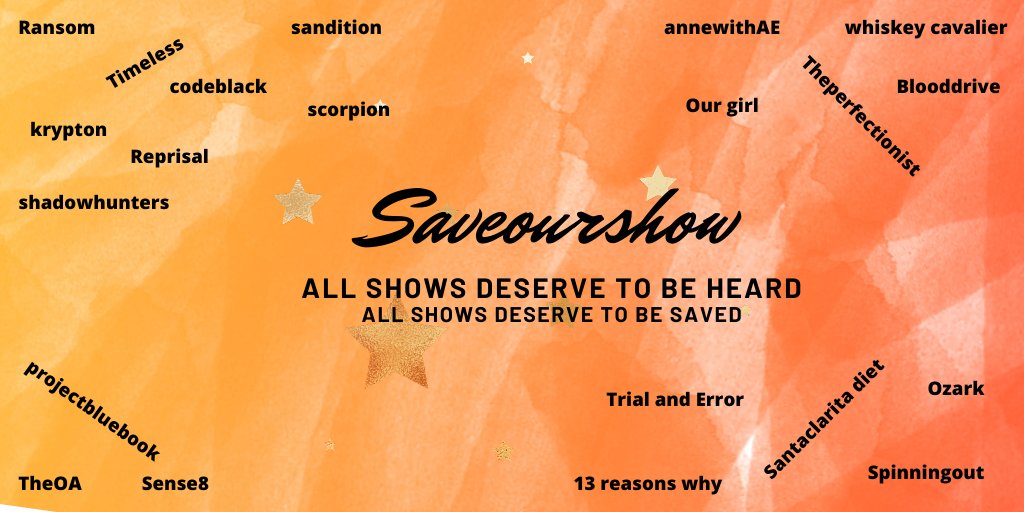Magicallymintxo's tweet photo. ALL SHOWS DESERVES TO BE HEARD ALL SHOWS DESERVE TO BE SAVED.. IF UR INTERESTED IN PARTICIPATING IN SAVEOURSHOWS CAMPAIGN.. Message below or RT to spread.
#Shadowhunters #SaveShadowhunters
#SaveTimeless #Timeless
#Sanditon
#renewsanditon
#SanditonPBS
#savereprisal
#reprisal https://t.co/IoZFfqqUZs