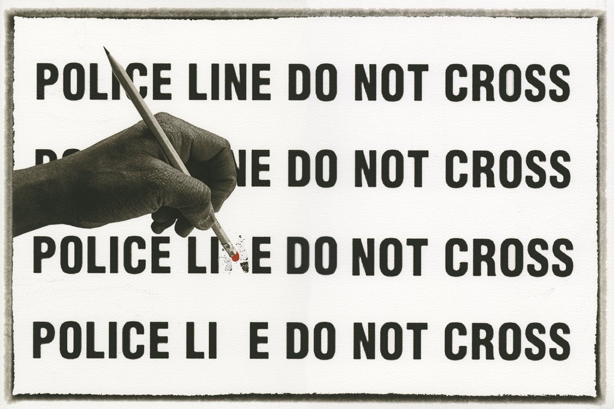 esotouric's tweet photo. RT @Lett_Arc: Chip Thomas, Police Lie, 2020. Digital print available through @Justseeds. #ChipThomas #Jetsonorama #JustSeeds https://t.co/jdzfkNVzyc