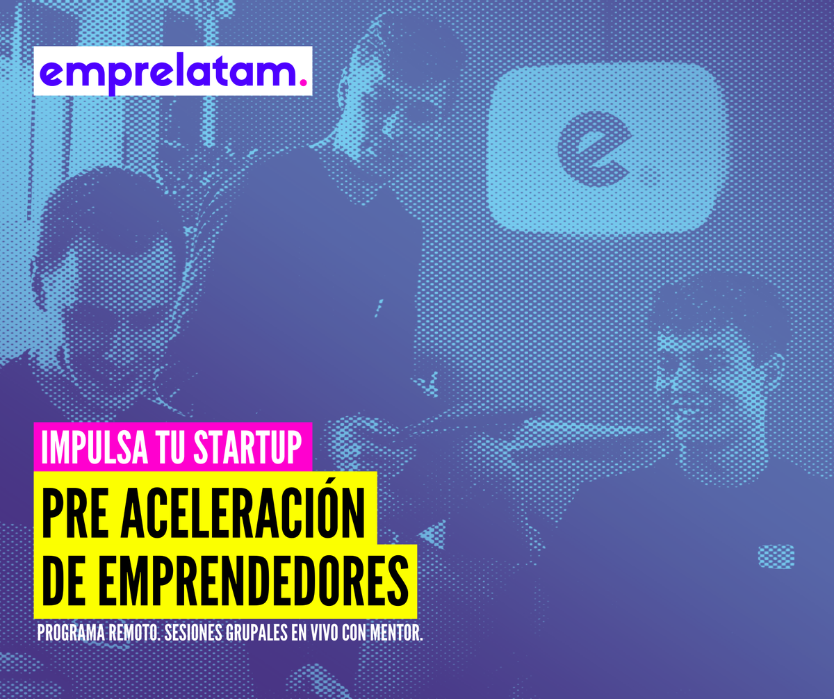 startupchile's tweet photo. #SUPPartner | @emprelatam abre una nueva convocatoria al programa remoto de pre aceleración de emprendedores latinoamericanos en fase inicial. Sesiones grupales en vivo con mentor para iniciar tu startup. Inicia el 03/08.
👉🏼https://t.co/LM2kcV7Skg https://t.co/4zvCHFTXW8