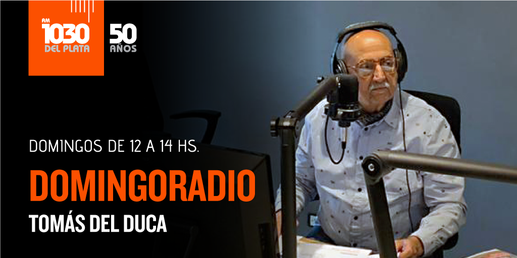 RadioDelPlata's tweet photo. [#Aire] 📣 ¡Tomás Del Duca hace #DomingoRadio hasta las 14 por #DelPlata! 📻

Mandá tu msj a nuestro Whatsapp 📲 113-285-2783 👈

#QuedateEnCasa https://t.co/L4gSok4G3e