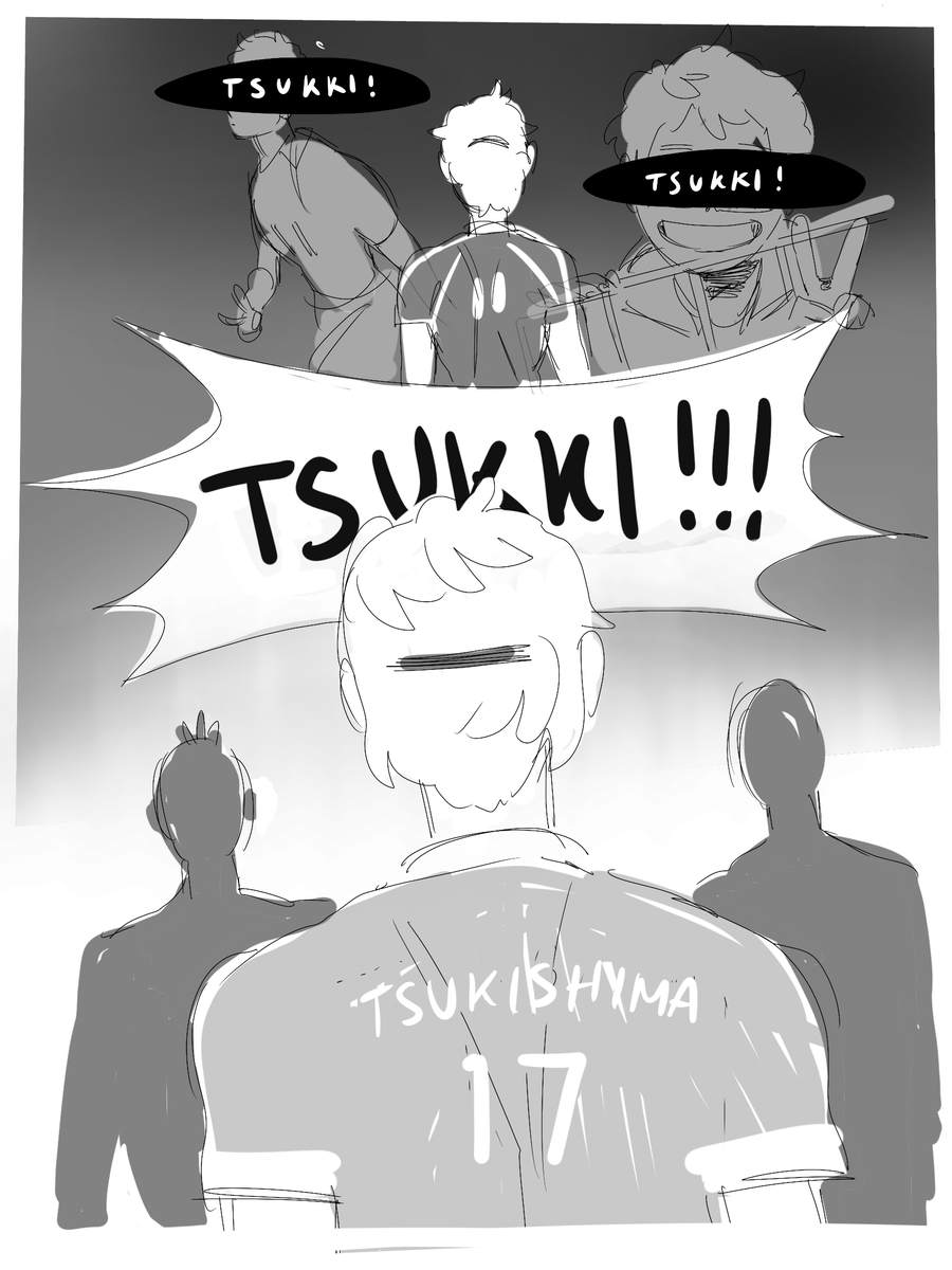 chukishima's tweet photo. "It's just a club..." 

im too exhausted to draw the comic properly but i wanted to thank furudate for one of my favorite characters in the whole world, his story means so much to me and i'm glad i got to grow with him until the very end #ハイキューありがとう #ThankYouHaikyuu https://t.co/bCpSpdBIuL