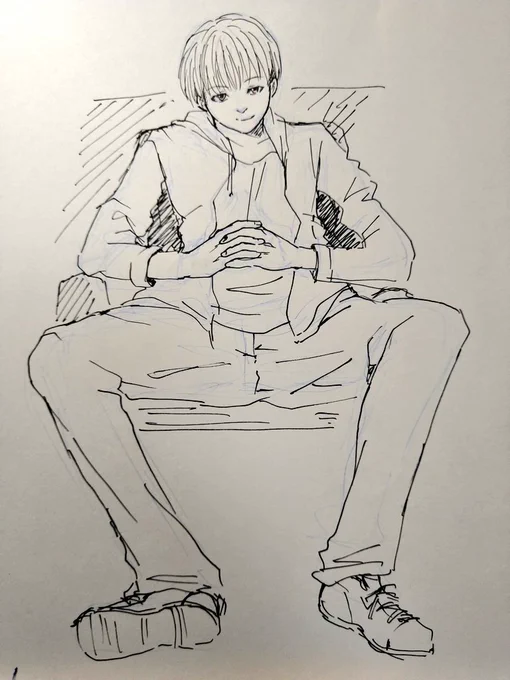 急ぎの原稿が全くないので落書きして寝る。仕事ないのも寂しいなぁ… 