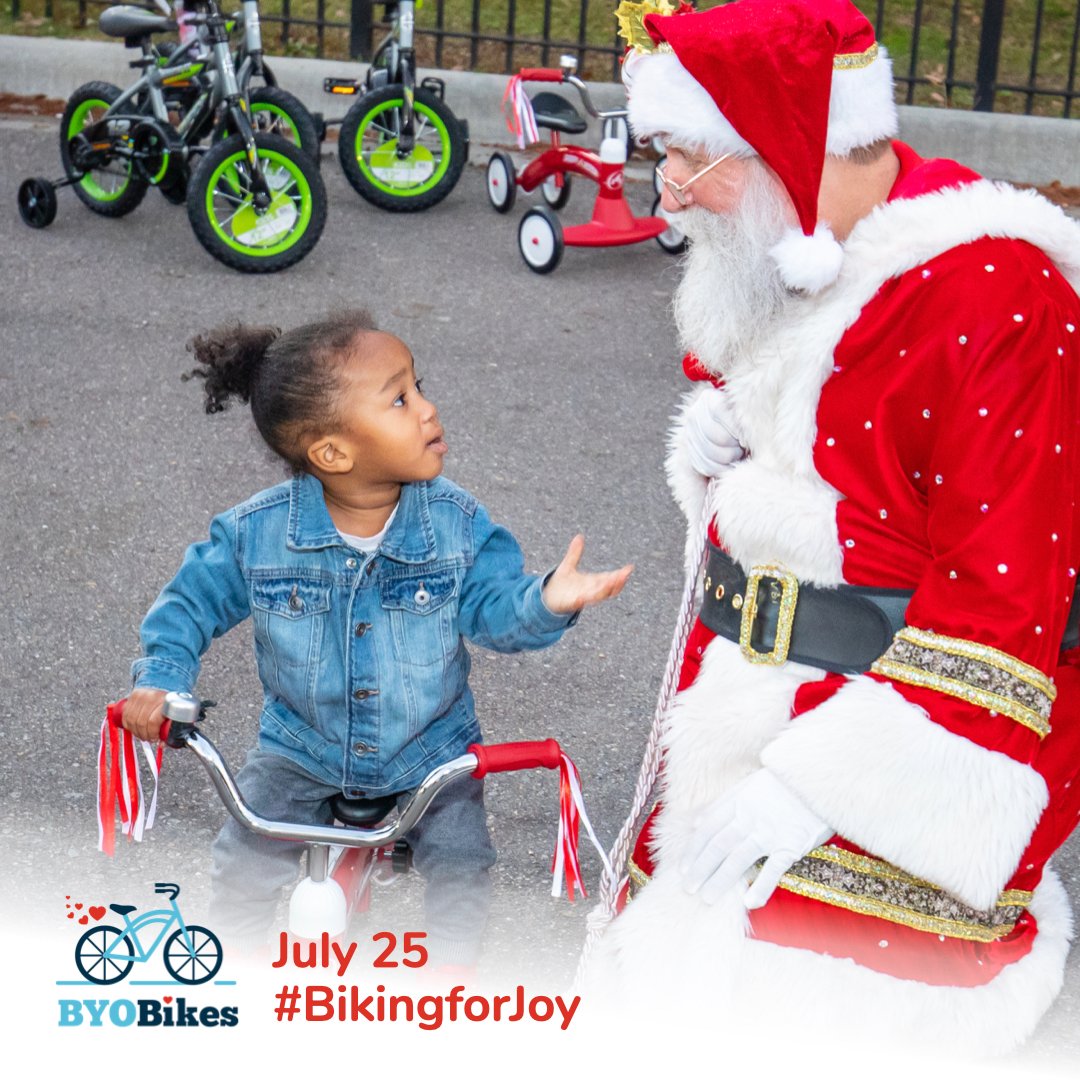 🎁 $1, $25, or $500, every dollar counts! And, every $150 raised buys a bike, helmet, lock, lights, and safety class for a less fortunate child in NOLA at Christmas.

#BikingforJoy | Christmas in July Bike Ride
🤲 Donate Now: bit.ly/2Ot6BTu
🗓... bit.ly/3gmoO0U
