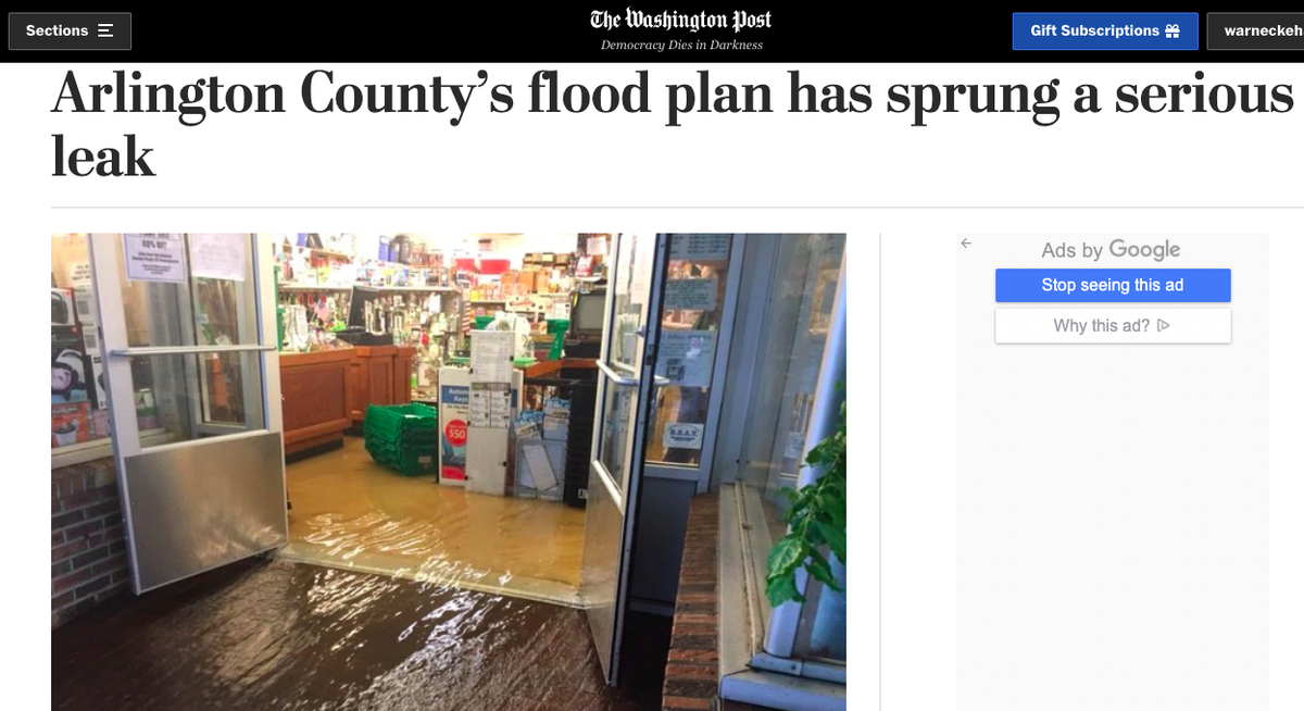 GreenerMonique's tweet image. Sharing post connecting dots between multi-$million home developmt to @arlingtoncounty flood water issues. Developers like @BeaconcrestHome should be held accountable for mitigation plans, correcting problems. washingtonpost.com/opinions/lette… @ARLnowDOTcom