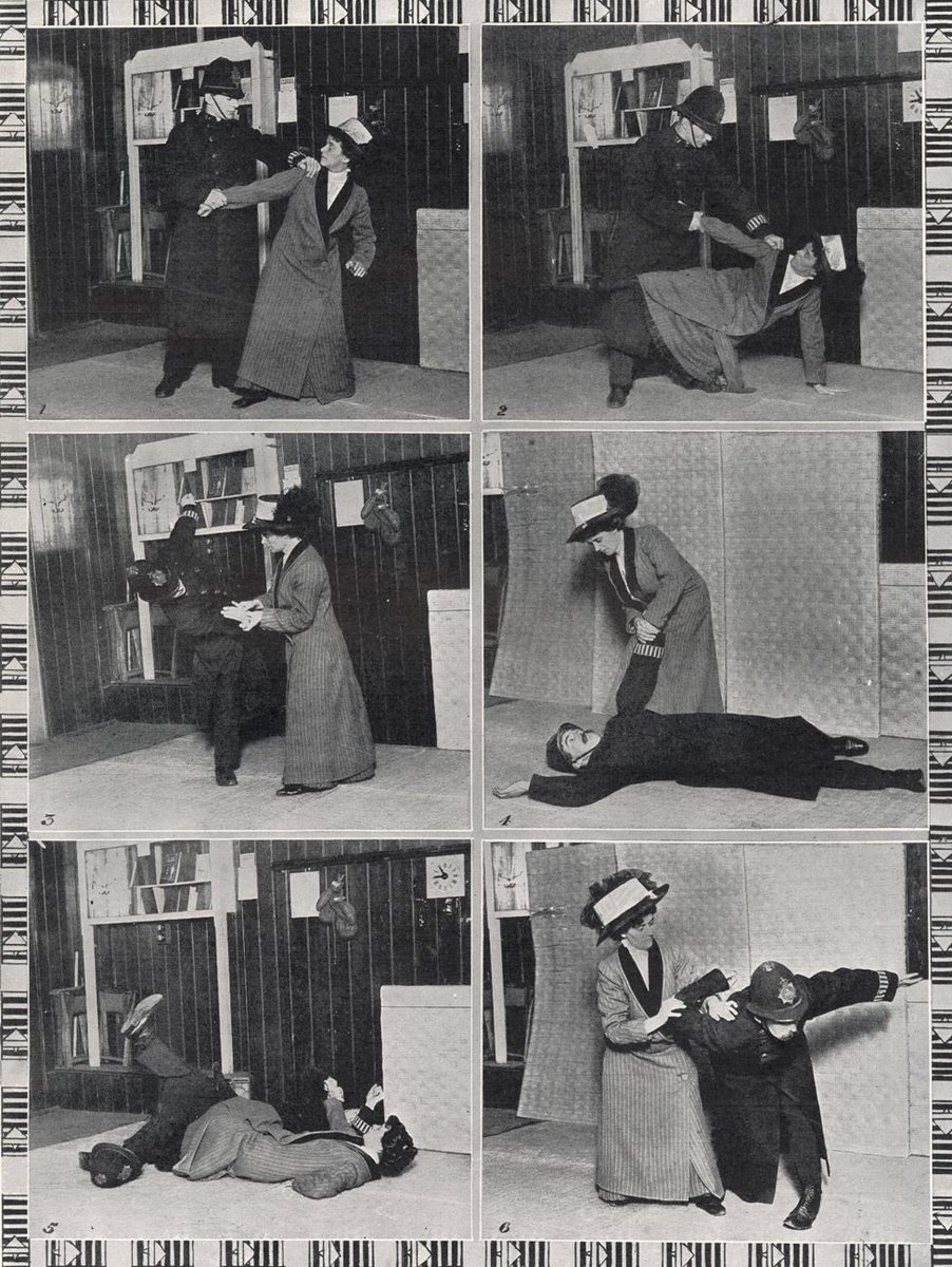 GrandmasterNabz's tweet photo. When people complain about how violent some of the BLM protests were remind them that #edithgarrud the U.K.s first female black belt in jujitsu trained the suffragettes special group “bodyguard” specifically beat up violent police at demonstrations. https://t.co/RPLPf3qvYz