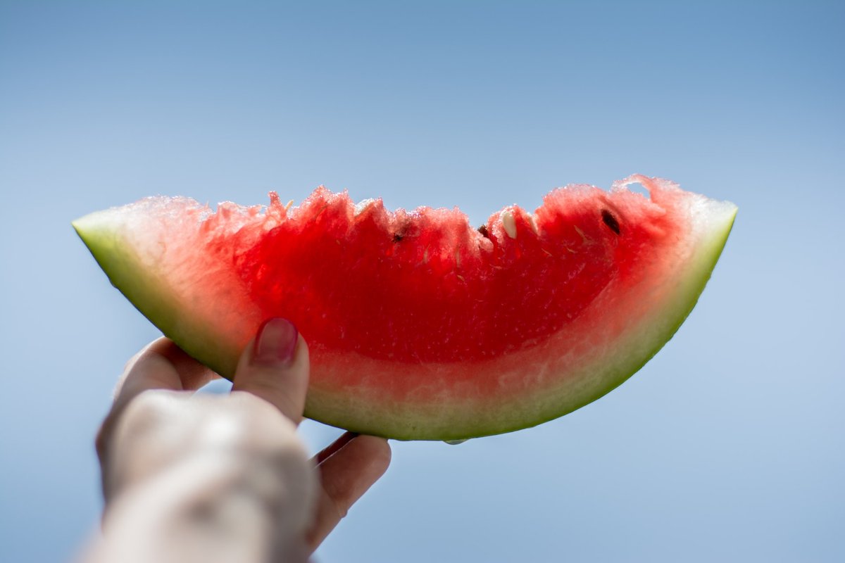 ItsMattGriffith's tweet photo. Crisp, juicy watermelon also helps on a hot summer day! What are your favorite summer treats? #summer #summertime #heat #hot #watermelon #juicy #fruit https://t.co/YJWQI6HLix