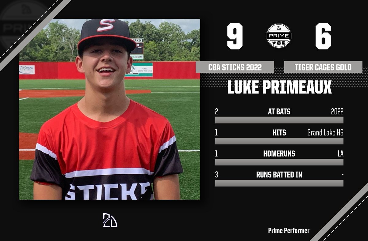 2DsportsbsbLA's tweet photo. ⭐️ #PrimePerformer ⭐️
@cbasticks @luke_primeaux
#TriStateUnderclass https://t.co/U0lmhtA7EL