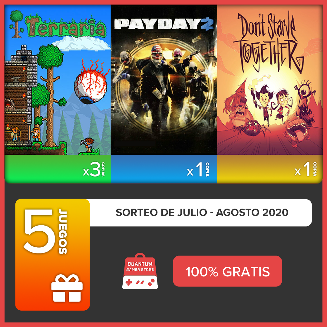 QuantumGamerSto's tweet photo. 🎁 Lanzamos el sorteo de Julio/Agosto de Quantum GamerStore
👉 Participa aquí: https://t.co/rbfKTGJKX1

#terraria #payday2 #dontstarvetogether #sorteo #giveaway #game #games #gaming #gamers #videogames #PC #players #shop #cheaper #stayathome #steam #Argentina https://t.co/7GFdcZwOIW