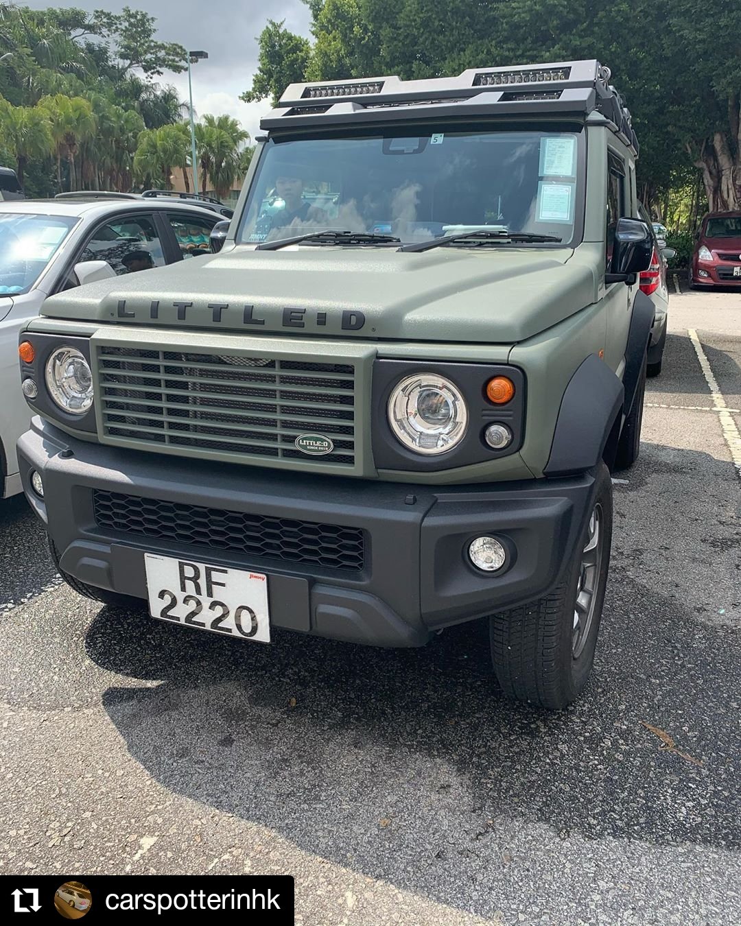 Tokki ジムコザ Damd Inc Twitter પર 海外のお客様 ジムニーシエラをマットグリーンでチッピング塗装 そこにdamd Littledのグリルとボンネットを装着していただいています かっこえー 純正バンパーとも相性良し この塗装はズルいなーー 笑 ハスラーとか