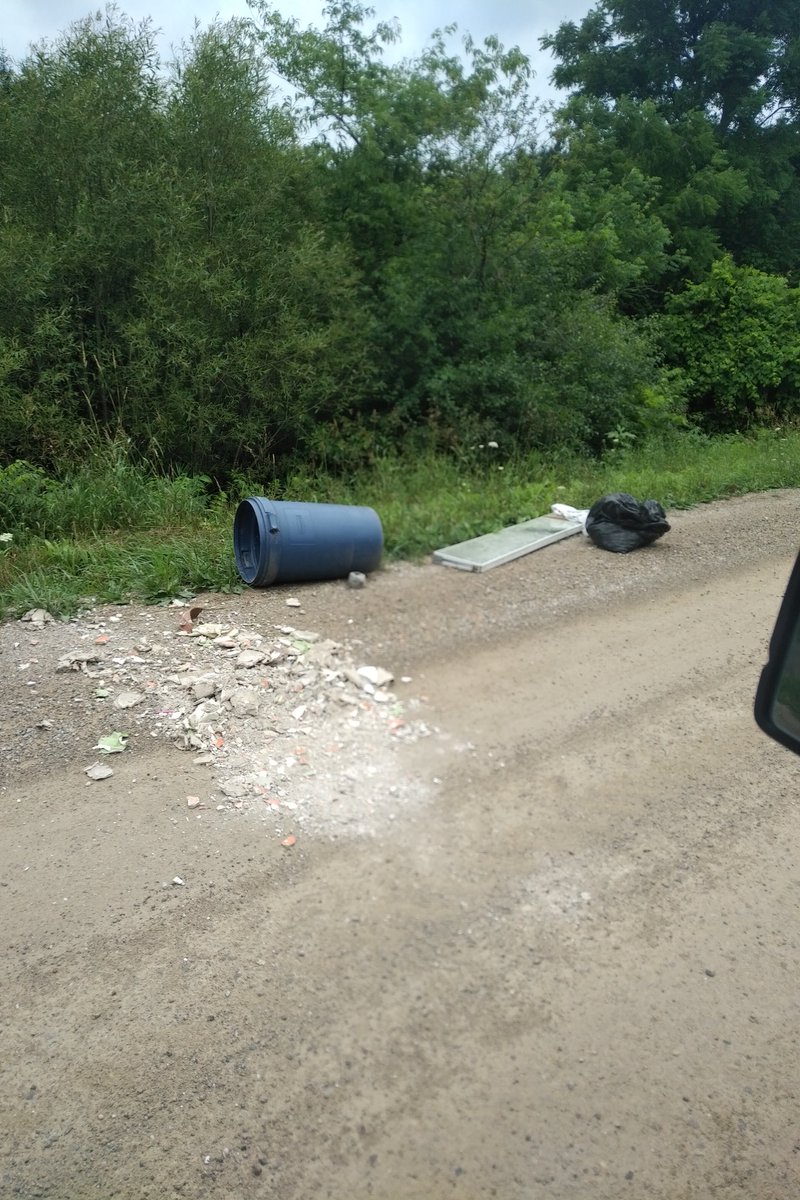 How do you get rid of unwanted garbage? Through it out on the country roads of course.......