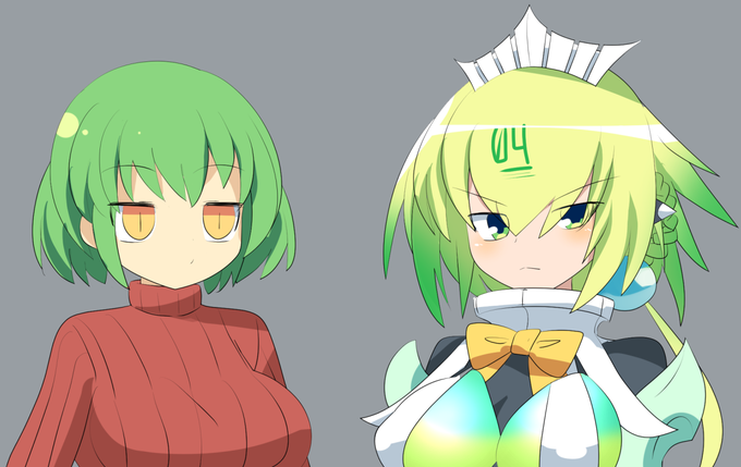 日影ちゃんとエメラちゃん・・ #閃乱カグラ #ボンバーガール 