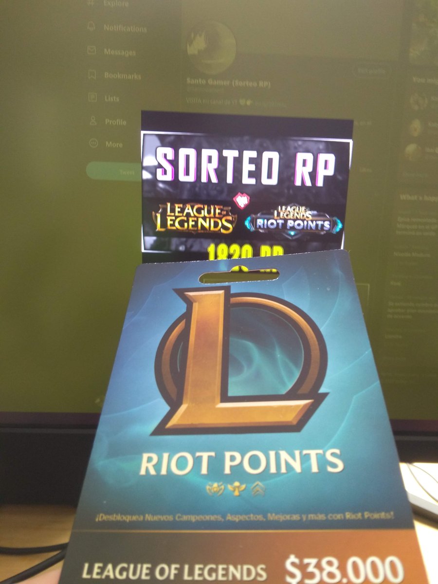 SantoGamer2's tweet photo. Hoy tendremos al GANADOR, por fin, cada mes tendremos uno.
MIRA el sorteo 👉: https://t.co/u8YGPAURbn 
#LeagueOfLegends #SorteoRiotPoints #RiotPointsGratis #comoconseguirrpgratisenlol2020 https://t.co/EPRkQex1Kk
