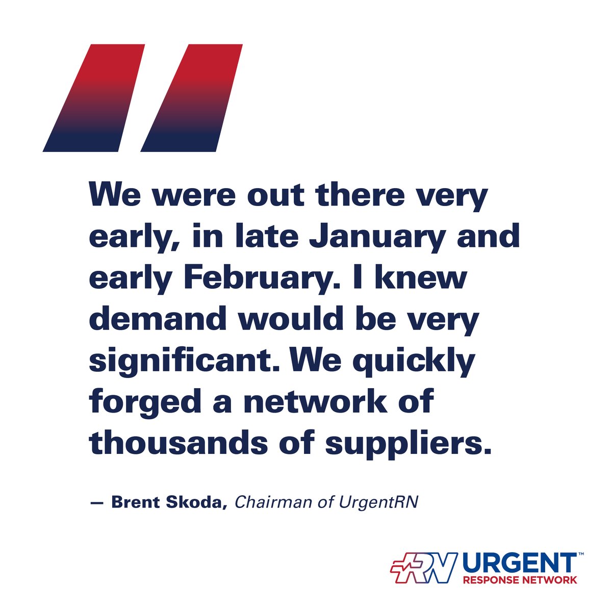 Demand for PPE has been off the charts! I spoke to <a href="/Mergermarket/">Mergermarket</a> about how <a href="/UrgentRN/">Urgent Response Network</a> has become one of the largest independent PPE suppliers in the world.