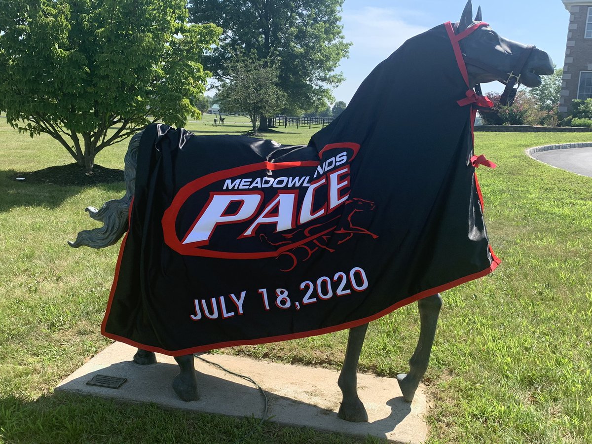NancyTakter's tweet photo. Not many blankets haven’t been on that horse! Blessed to FINALLY get @TheMeadowlands Pace blanket on it! Great job team! @Gingras3 @KRemmerswaal on aside the Stanley Dancer blanket was on it last night for a few hrs 😂 https://t.co/FEBhI7DJNb