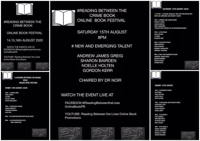 sbairden's tweet photo. I am BUZZING to be a part of this online #bookfestival #ReadingBetweenTheCrime on Sat 15th August. Check out the weekend line up. Starting on Fri 14th August 📚 💖📚 https://t.co/vl1b3V5QLM
