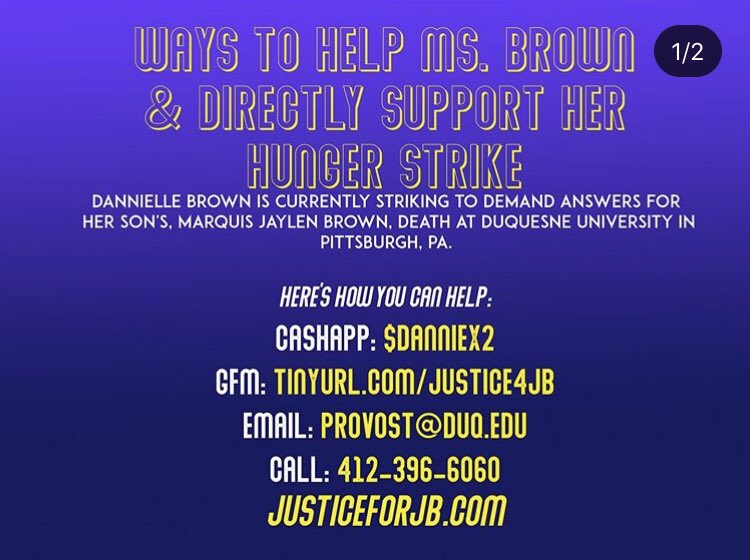this is how you can support ms brown  http://justiceforjb.com 