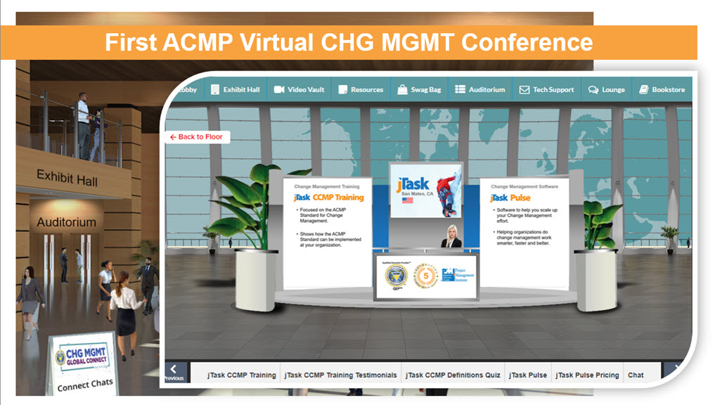 jTaskOCM's tweet photo. GREAT SUCCESS! jTask CCMP Training & jTask Pulse were proud sponsors. We thank volunteers, organizers & ACMP board members for creating a great user experience. See you at a future show @jtaskpulse @acmpglobal #ACMPConnect #changemanagement #projectmanagement #ATDChangeManagement https://t.co/4Y3qdFsiDn