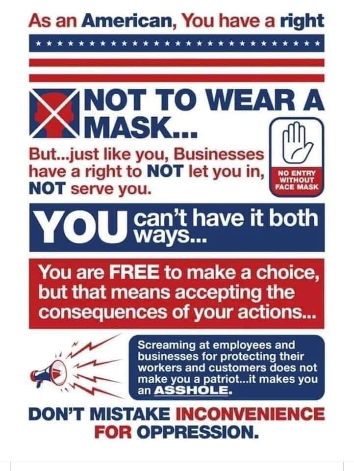 Whether you believe its real or not.... #showrespect #WearADamnMask #COVID19