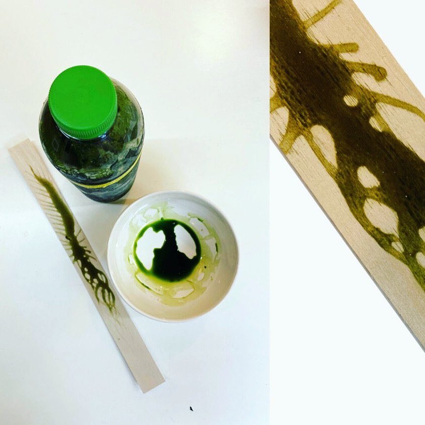 studiovolop's tweet photo. Algen-inkt. Test met een custom made stift gevuld met puur algen op de plotter van grafisch ontwerper en buurman Wouter van Tilborg
De intense groene kleur blijft zelfs na maanden behouden. 
Project “Lokale Maakplaats” https://t.co/Q5q26qsowV