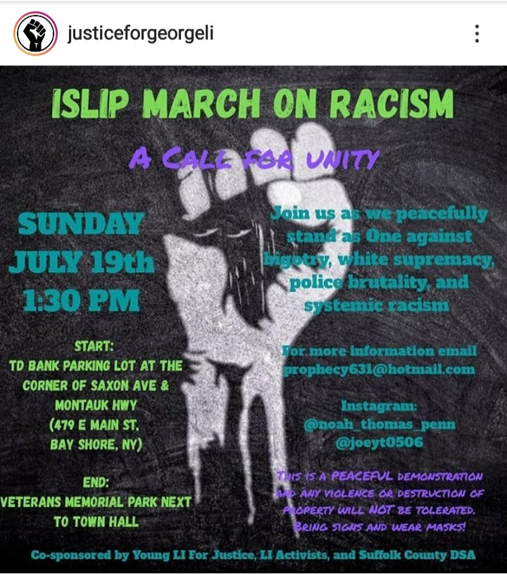 EpicProsaic's tweet photo. Long Island Protests
TODAY
Sunday July 19th
Check this entire thread for more protests in the tri-state area
Thanks Instagram @ justiceforgeorgeli (Check them for latest info & changes)
#BlackLivesMatter
#LongIsland #LongIslandProtests #LIProtest #BLM https://t.co/OdtMALkTNP