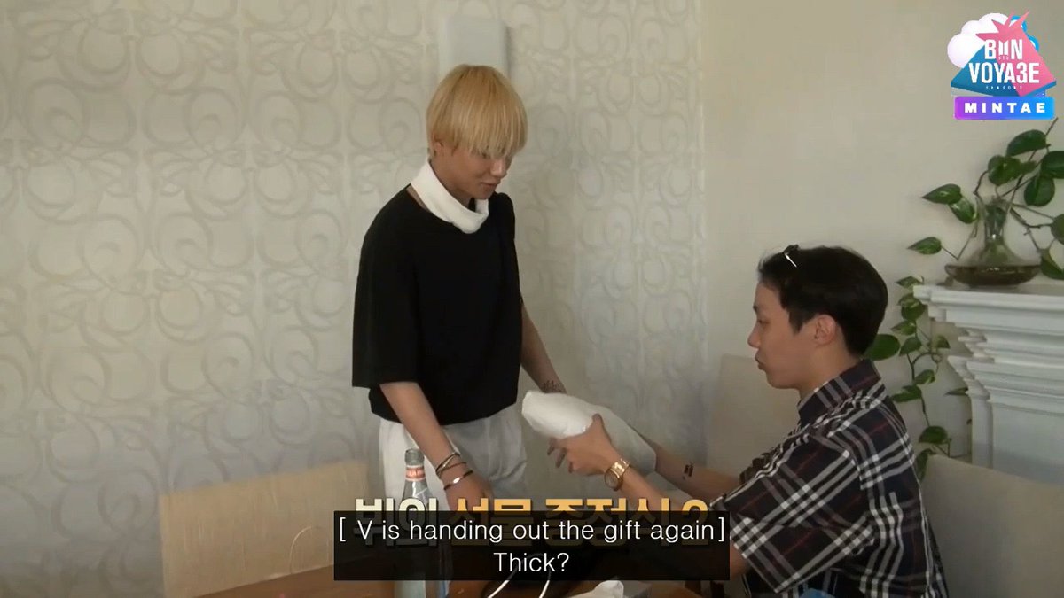 When taehyung bought gifts for the members in Malta