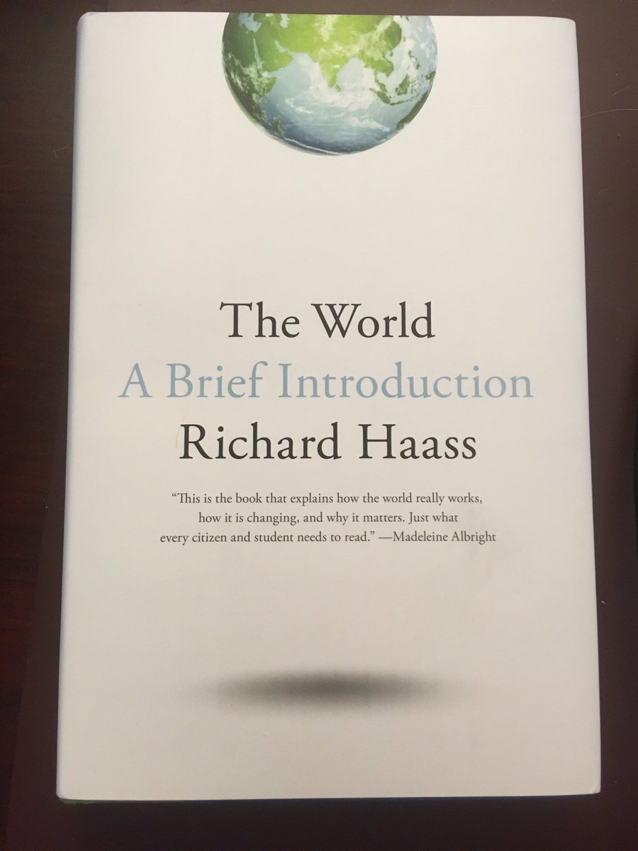 Suggestion for July 19 ... The World: A Brief Introduction (2020) by Richard Haass.