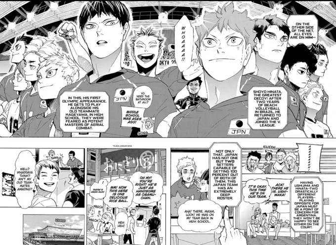 Haikyuu!! Final Chapter 

Darn. The feelings behind the last play and the illustration in a form of a collage truly caught what a fantastic excursion it has been. That part was difficult to get past without shredding tears. Then it went out with the legendary fist bump, great. ? 