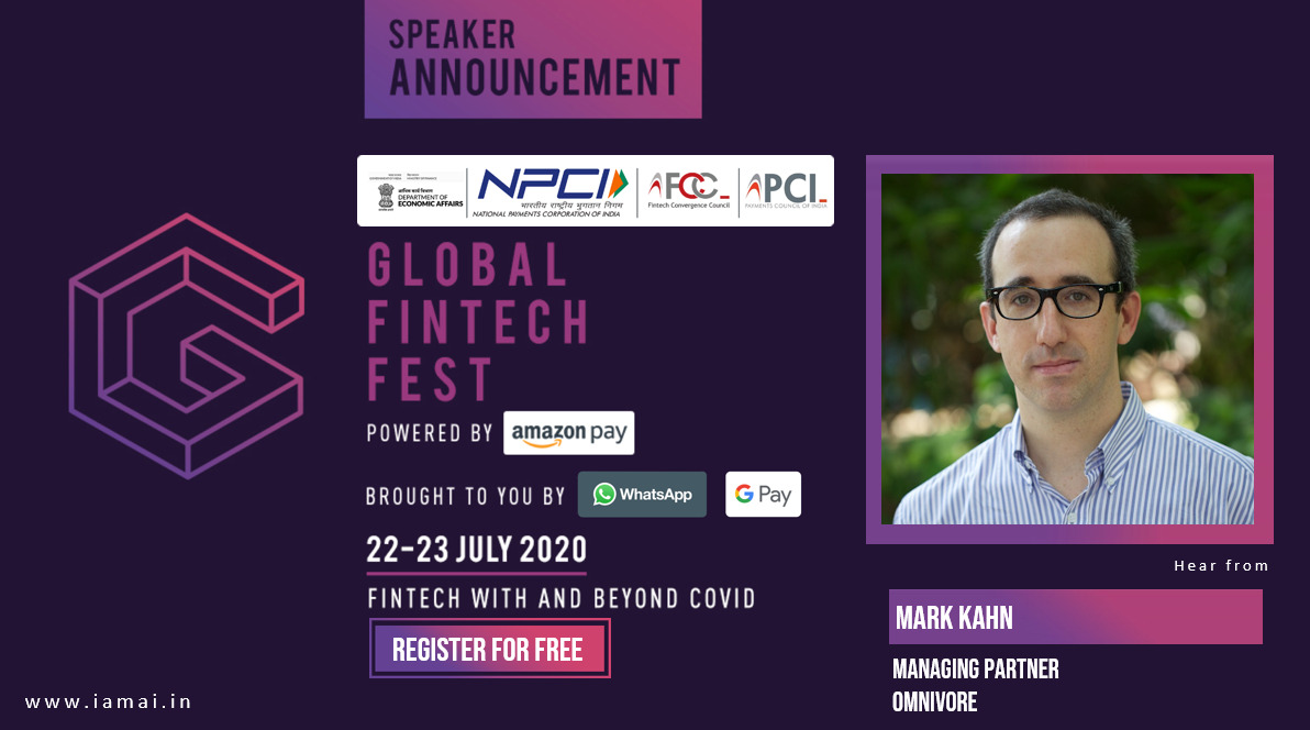 IAMAIForum's tweet photo. We are extremely happy to announce that #MarkKahn,
Managing Partner @OmnivoreFund will be speaking at the virtual #GlobalFintechFest 2020
Hear him share his perspective at the #GlobalFintechFest 2020: https://t.co/YflnwlYvnu https://t.co/q59QTL6UmZ