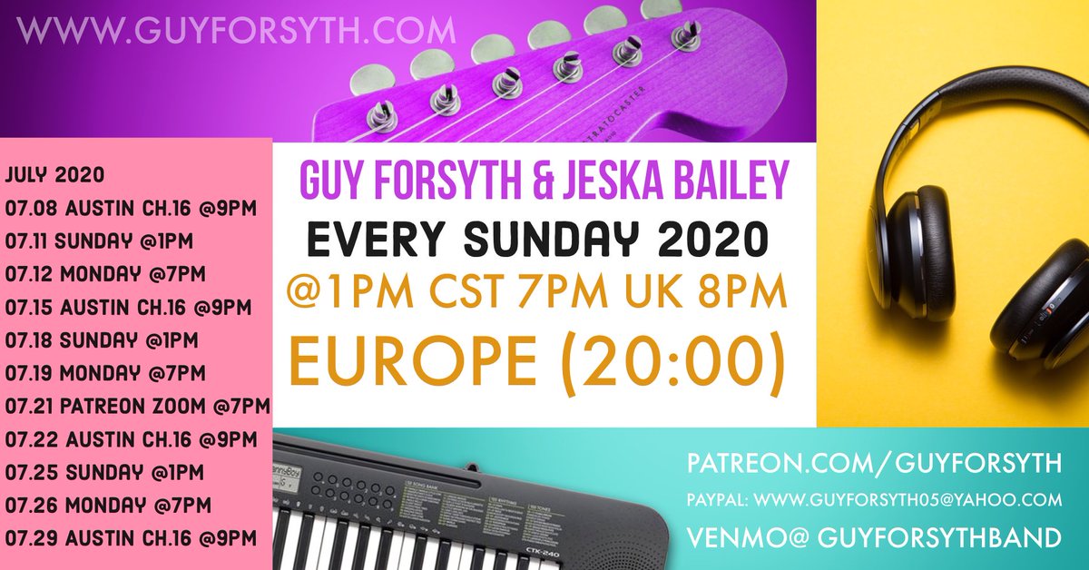 JeskaBailey's tweet photo. 1pm concert today via Guy Forsyth Band on Facebook or YouTube. #guyforsyth #guyforsythjeskabailey #live #LIVESTREAMING2020 #desperateforanaudience #jeskabailey https://t.co/JSMt0epX63