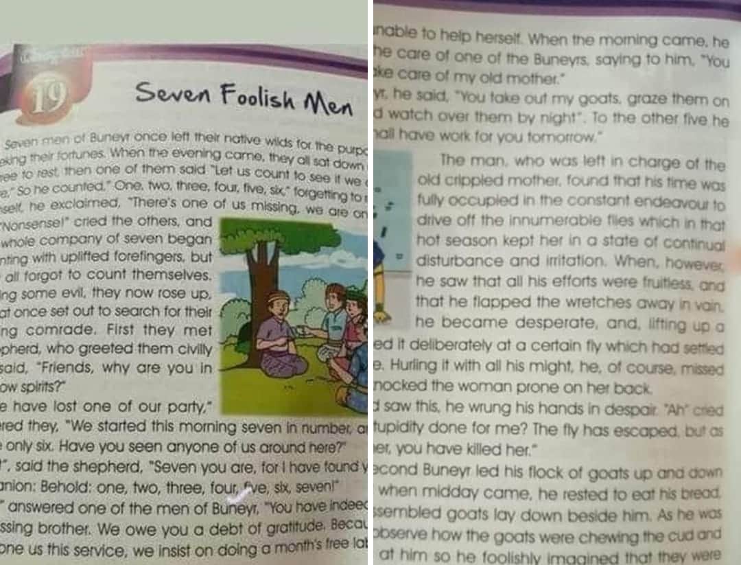 FazalJustice's tweet photo. We demand of the government  to immediately  impose ban on this publisher for its very stupid lesson titled seven foolish men where they incuded one person from  Buner. Buner is our pride abd and  a respectable  Pashtun area. We never allow  anyone for such a hateful publication. https://t.co/CU2uZ1Amx7