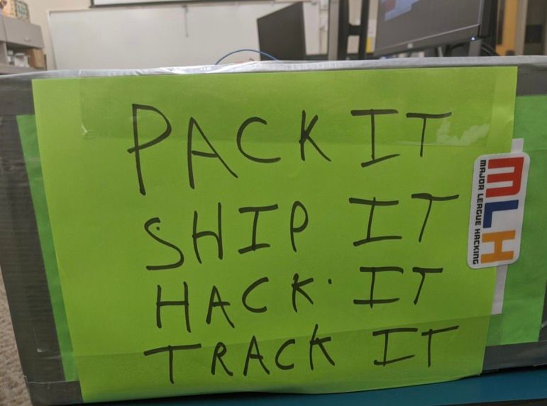MLHacks's tweet photo. For third place overall at #HackItShipIt, congratulations to HackItShipItPackItTrackItWatchIt (https://t.co/S8VEnanUYa), a mouthful if there ever was one! #MLHSummerLeague https://t.co/lzXSffyc1N