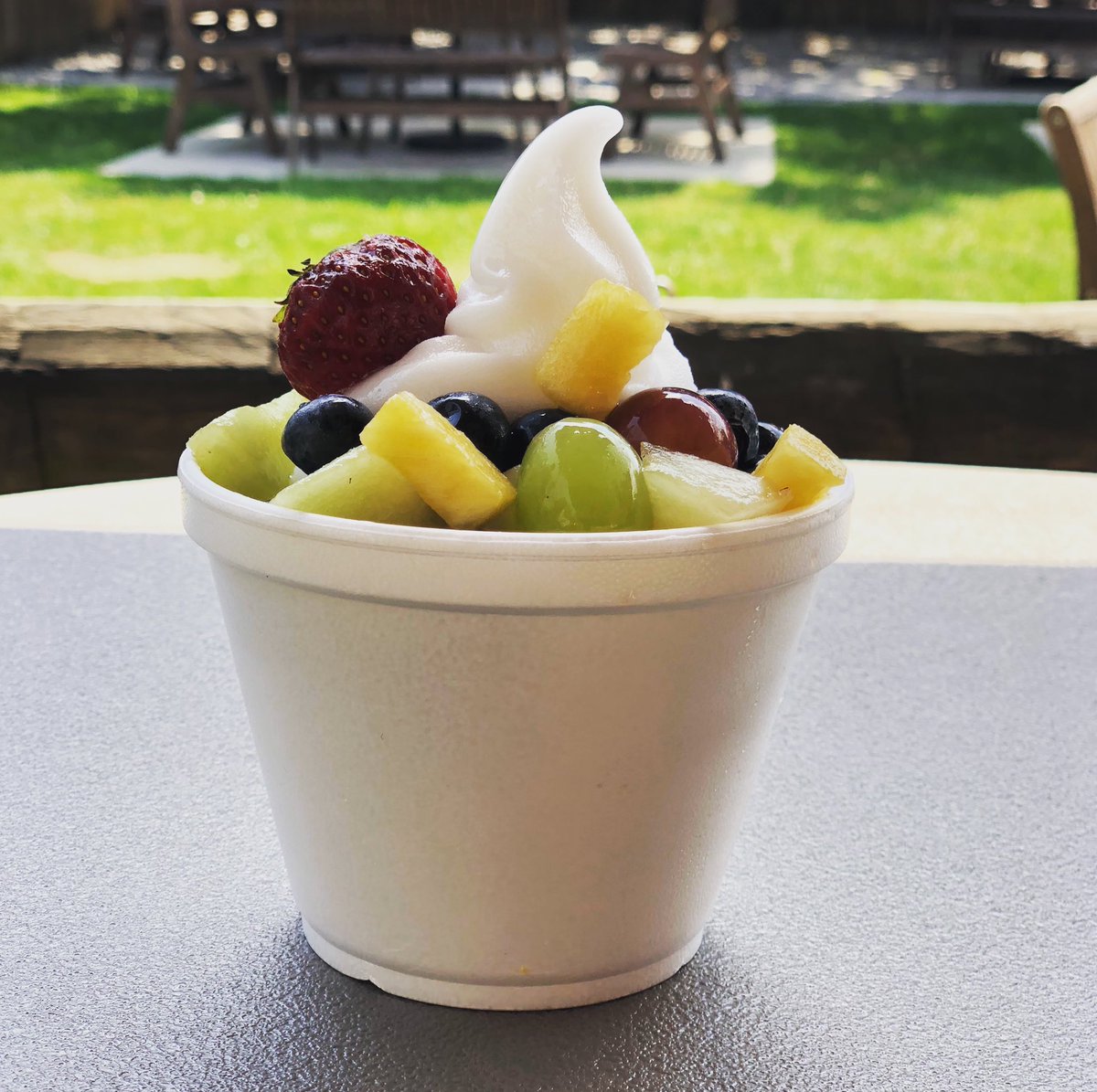 Alcoholic Ginger Sorbet with fresh fruit. Talk about refreshing!! #lvpgh #hotsummer #drinklocal #Pittsburgh