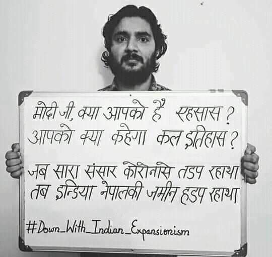 KhimBhatta2's tweet photo. Doesn't it tell the truth? Lets protest against Indian Expansionism!! https://t.co/9uhd1sYzZy