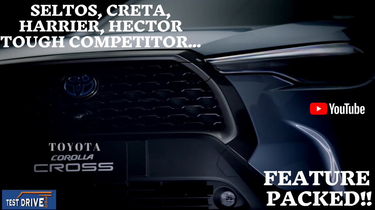 testdrive360's tweet photo. All New Toyota Corolla Cross compact SUV2020 Officially launched.Expected to enter Indian market soon. A tough competition to Kia Seltos,Tata Harrier,Hyundai Creta &amp; MG Hector. Click on the link below for more details.👇
https://t.co/KCk4AkxNKH
#toyotacorollacross #creta #seltos https://t.co/Y84Xi5eb71