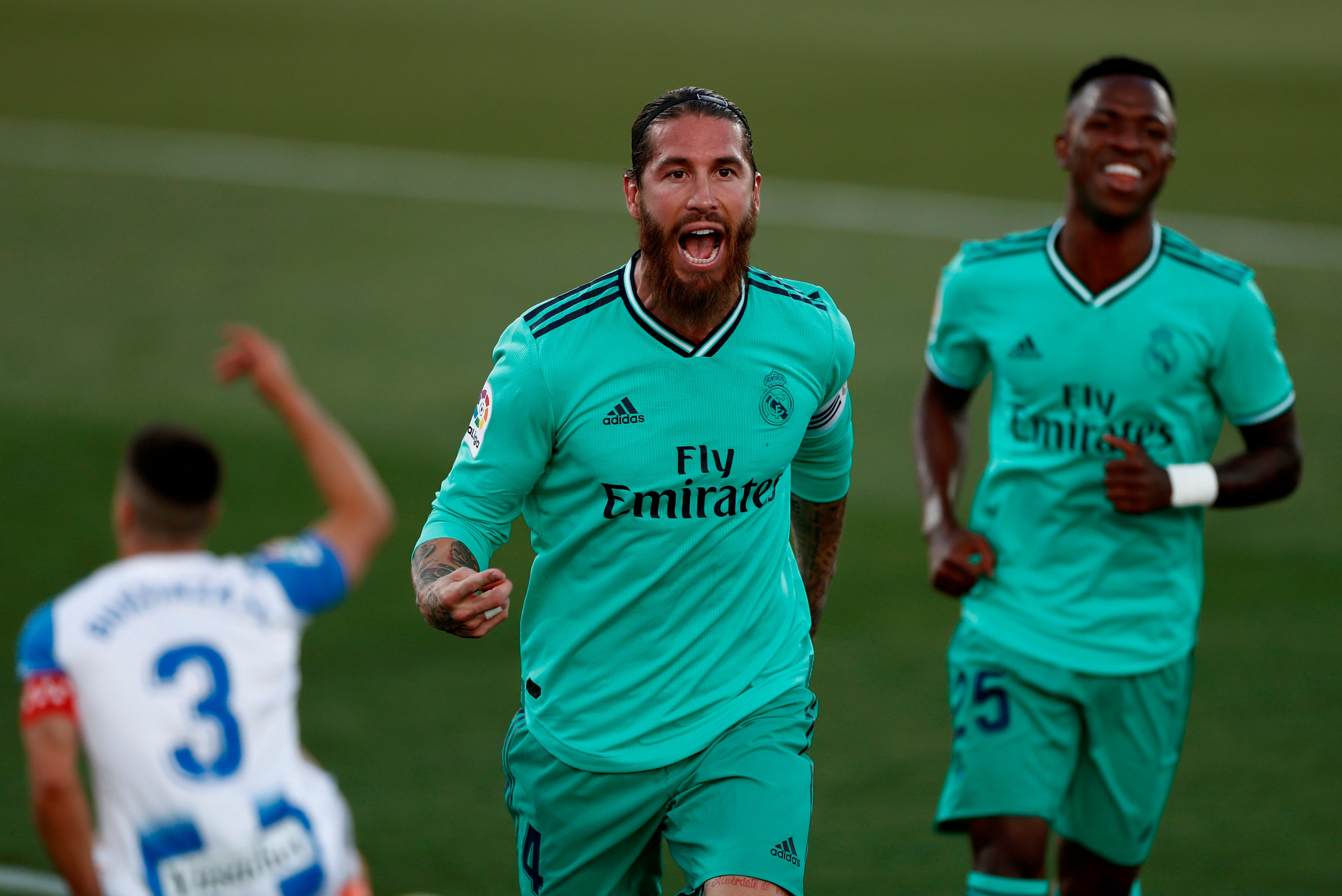 Sergio Ramos celebrando su gol (Foto: LaLiga).