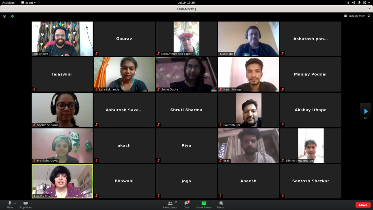 ping2gourav's tweet photo. Thanks for all who attended today session. Thanks @ameetaroy mam for sharing your journey and learning with us. You really guided us to whole new prospective of seeing the challenges. Thank You for being with us.
#letscheers #leadership #learning https://t.co/nNRFZulqLh