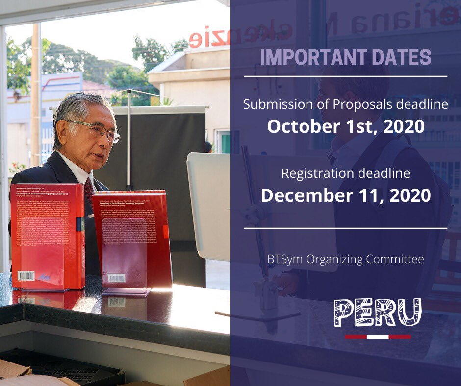 btsym_br's tweet photo. The BTSym satellite event is taking place this year. Here are the important dates. Don’t forget to register and submit your proposals. Deadline is approaching.  

#BTSym #btsym20peru #eventbtsym https://t.co/pKTGEahBYS