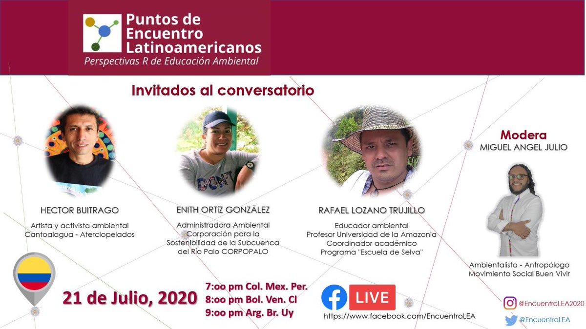 mmiguelangelj's tweet photo. Quizás el mayor reto de la Educación Ambiental es ayudar a que nuestra sociedad se salve de sí misma. 

Les invitó fraternalmente a este Punto de Encuentro Latinoamericano, donde conversaremos con @EnithOrtizGonz1,  @KonHector y @raficovet 

#EA26 #EncuentroLEA https://t.co/7DMYgklOGe