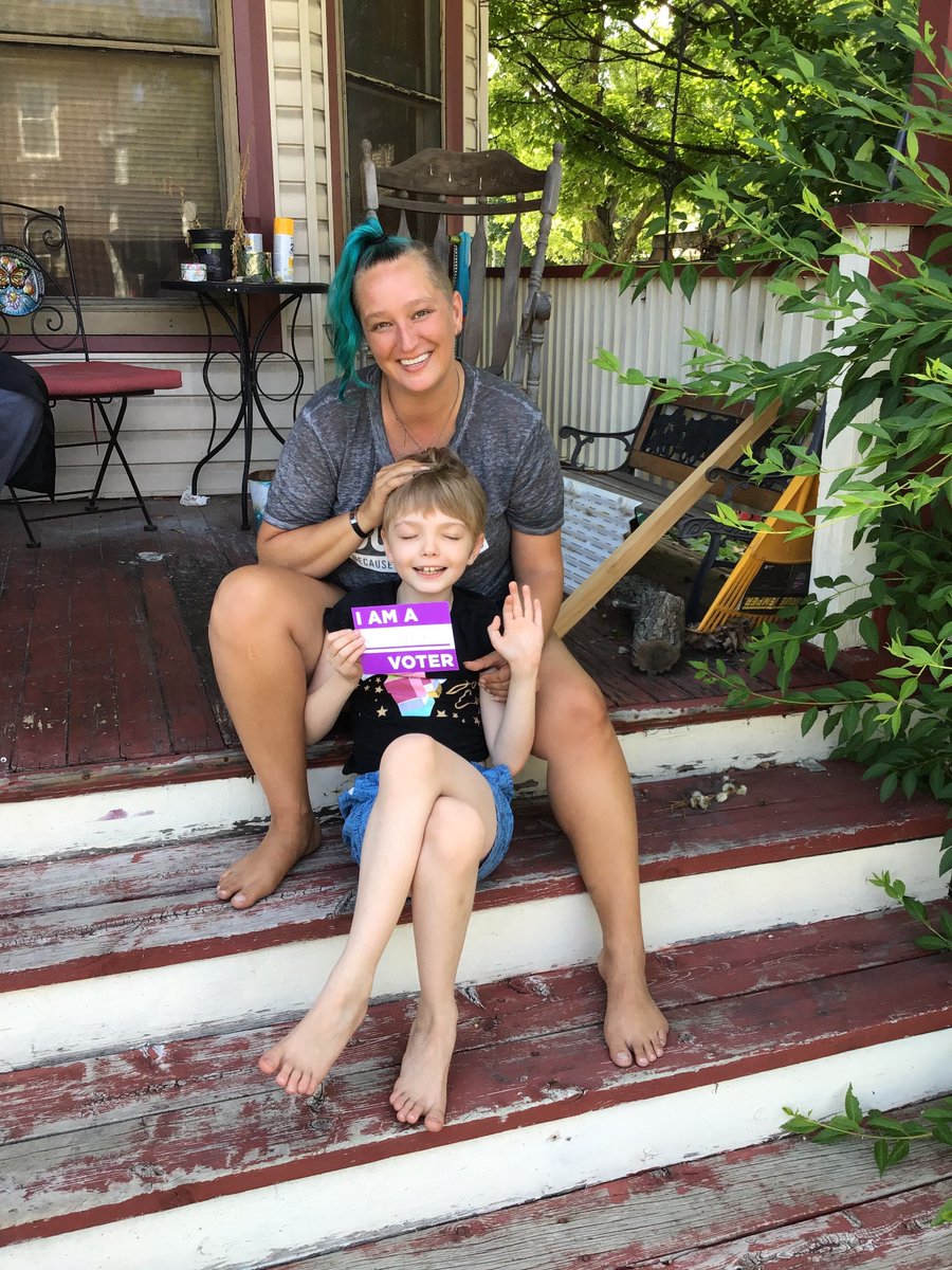 TurnoutWI's tweet photo. Shout out to the fantastic voters and future voters we've met out on the doors! We're out having these crucial conversations about November to protect our future and our children's futures as well. #VotingMatters https://t.co/gmzGtXZtBQ
