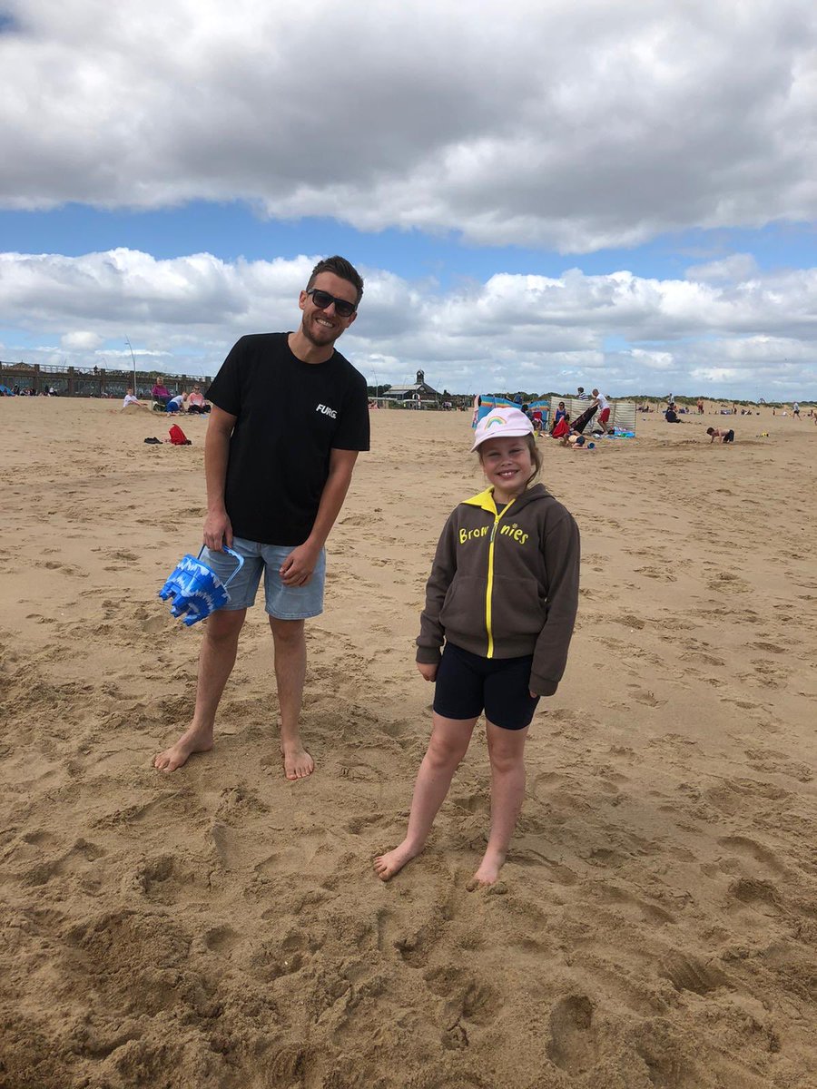 helen_handy's tweet photo. Managed to avoid the crowds at Shields today. Isabel chuffed she got her pic with @IAmChrisRamsey - top bloke. Thank you it made her day 😊 Finley equally thrilled cos he saw a jellyfish but it wasn’t as happy as Chris for a pic. https://t.co/vlb9Qnjh1E